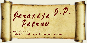 Jerotije Petrov vizit kartica